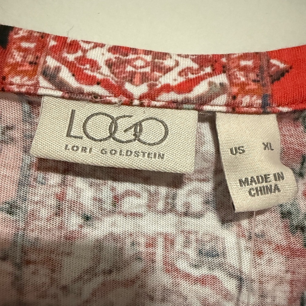 LOGO Women's Multicolor Patterned Long Sleeve Boh… - image 7